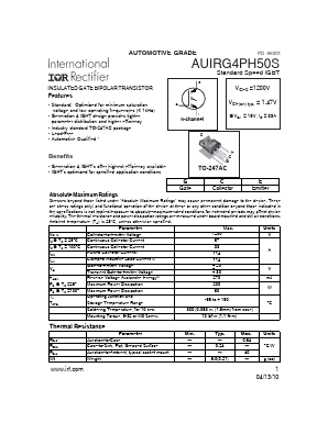 AUIRG4PH50S Datasheet PDF International Rectifier