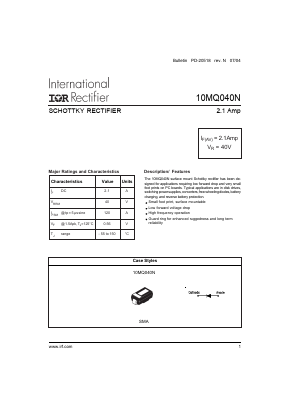 10MQ040 Datasheet PDF International Rectifier