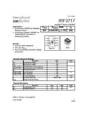 IRF3717 Datasheet PDF International Rectifier