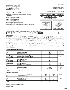 IRF6613 Datasheet PDF International Rectifier