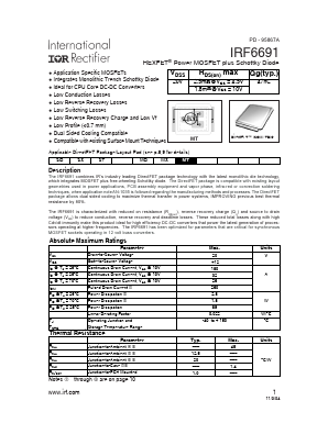 IRF6691TR1 Datasheet PDF International Rectifier