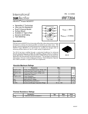 IRF7304 Datasheet PDF International Rectifier