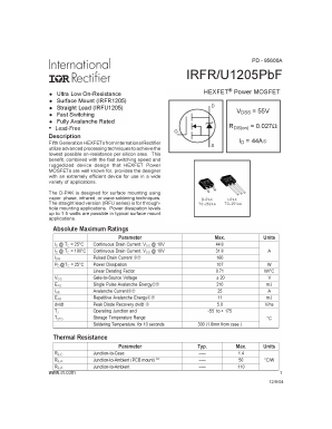 IRFU1205TRPBF Datasheet PDF International Rectifier