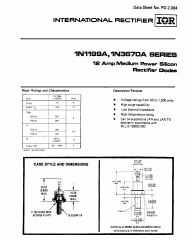 1N1200RA Datasheet PDF International Rectifier