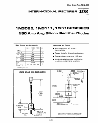 1N3085 Datasheet PDF International Rectifier