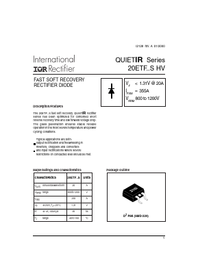 20ETF10 Datasheet PDF International Rectifier