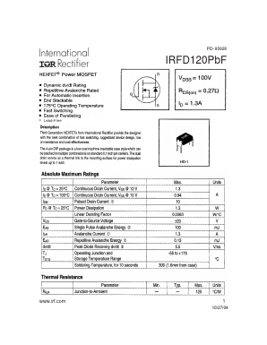IRFD120PBF Datasheet PDF International Rectifier
