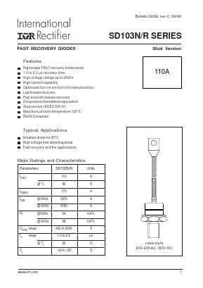 SD103N14S15MV Datasheet PDF International Rectifier