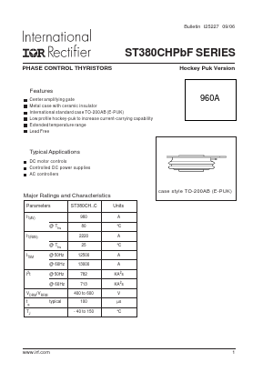 ST380CHPBF Datasheet PDF International Rectifier