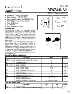 IRF9Z34NL Datasheet PDF International Rectifier