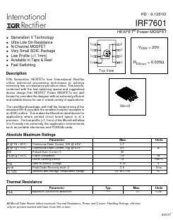 IRF7601 Datasheet PDF International Rectifier