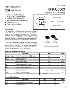 IRFU3303 Datasheet PDF International Rectifier