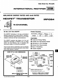IRFI064 Datasheet PDF International Rectifier