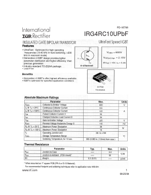 IRG4RC10UTRPBF Datasheet PDF International Rectifier