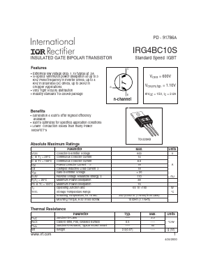IRG4BC10S Datasheet PDF International Rectifier