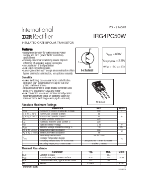 G4PC50W Datasheet PDF International Rectifier