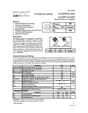 AUIRFR4105ZTR Datasheet PDF International Rectifier