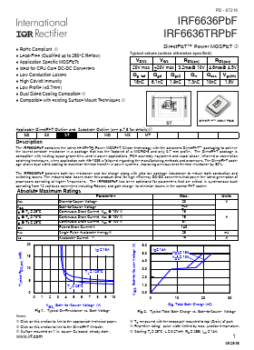 IRF6636TR1PBF Datasheet PDF International Rectifier