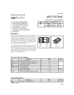 IRF7757PBF Datasheet PDF International Rectifier