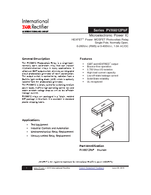 PVX6012PBF Datasheet PDF International Rectifier