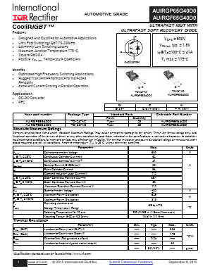 AUIRGF65G40D0 Datasheet PDF International Rectifier