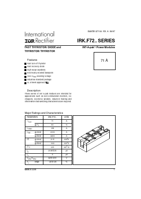 IRKHF72-08HK Datasheet PDF International Rectifier