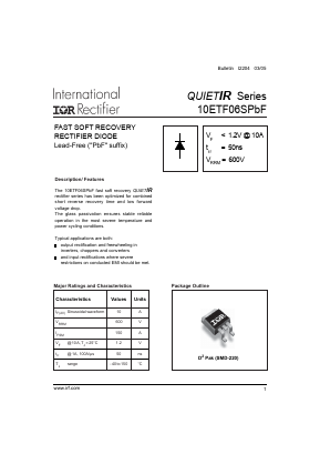 10ETF06SPBF Datasheet PDF International Rectifier