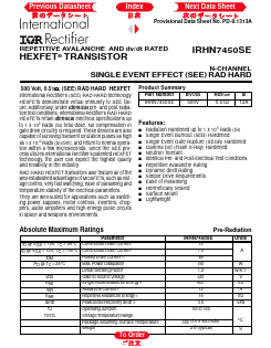 IRHN7450SE Datasheet PDF International Rectifier