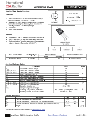 AUIRG4PC40S-E Datasheet PDF International Rectifier