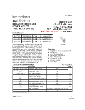 IRHF8130 Datasheet PDF International Rectifier