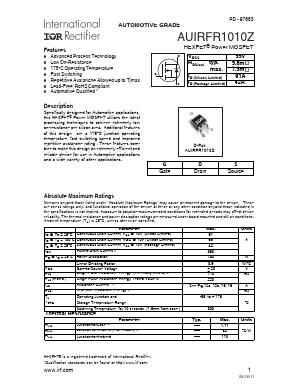 AUIRFR1010Z Datasheet PDF International Rectifier