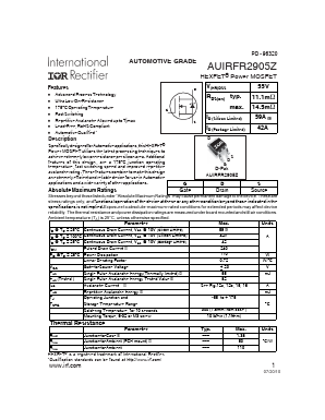 AUIRFR2905ZTR Datasheet PDF International Rectifier