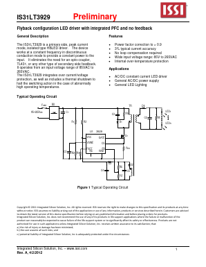 IS31LT3929 Datasheet PDF Integrated Silicon Solution