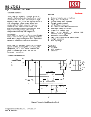 IS31LT3932 Datasheet PDF Integrated Silicon Solution
