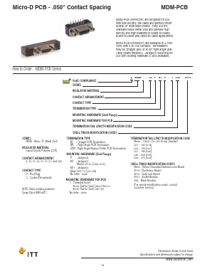 MDM-25S Datasheet PDF ITT Cannon 