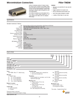 TMDM-C137PL001L Datasheet PDF ITT Cannon 