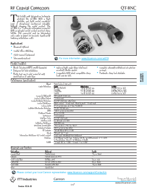 QT-BNC Datasheet PDF ITT Cannon 