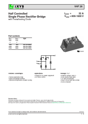 VHF28 Datasheet PDF IXYS CORPORATION