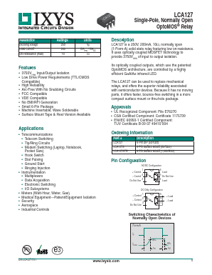 LCA127S Datasheet PDF IXYS CORPORATION
