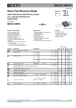 DHG20I1200PA Datasheet PDF IXYS CORPORATION