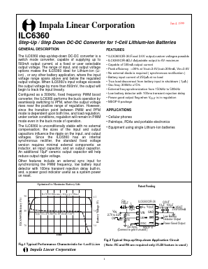 ILC6360CIR-ADJ Datasheet PDF Impala Linear Corporation