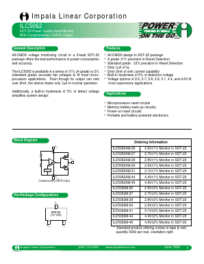 ILC5062AM-27 Datasheet PDF Impala Linear Corporation