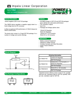 ILC7362CP-50 Datasheet PDF Impala Linear Corporation