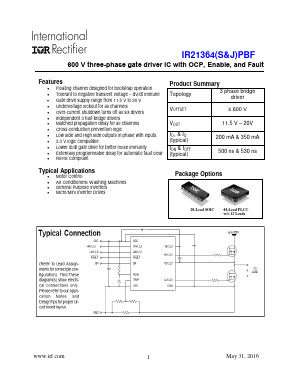 IR21364SPBF Datasheet PDF Infineon Technologies