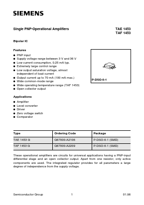 TAF1453 Datasheet PDF Infineon Technologies