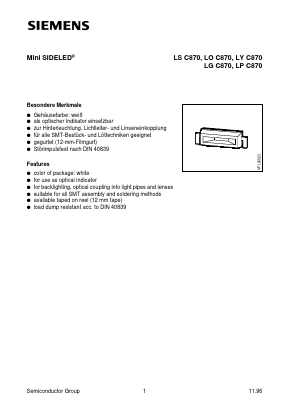 LGC870 Datasheet PDF Infineon Technologies