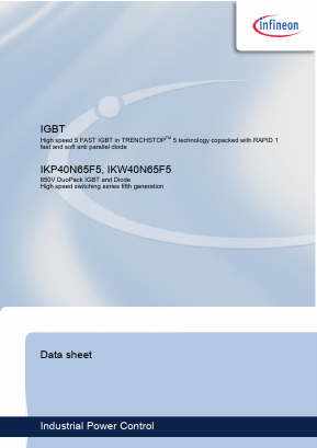 IKW40N65F5 Datasheet PDF Infineon Technologies