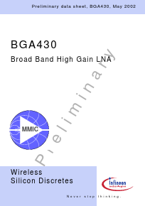 BGA430 Datasheet PDF Infineon Technologies