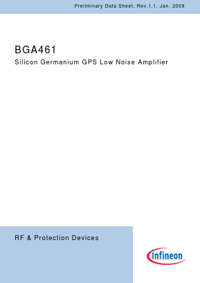 BGA461 Datasheet PDF Infineon Technologies