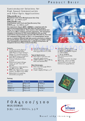 FOA4100 Datasheet PDF Infineon Technologies
